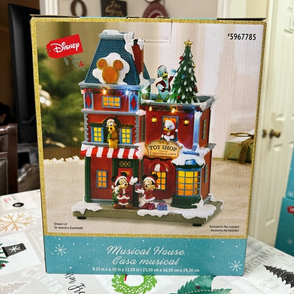 Disney Lighted Musical Animatronic Christmas Decoration House Battery-operated - Picture 3 of 8